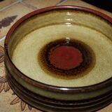 Ceramic bowl by Olle Alberius Rostrand Scandinavian bamboo 1960