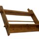 Vintage wooden wall shelve rack bookshelf in pinewood minimalist design