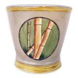 Cache pot en céramique décor bambou Langet