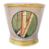 Cache pot en céramique décor bambou Langet