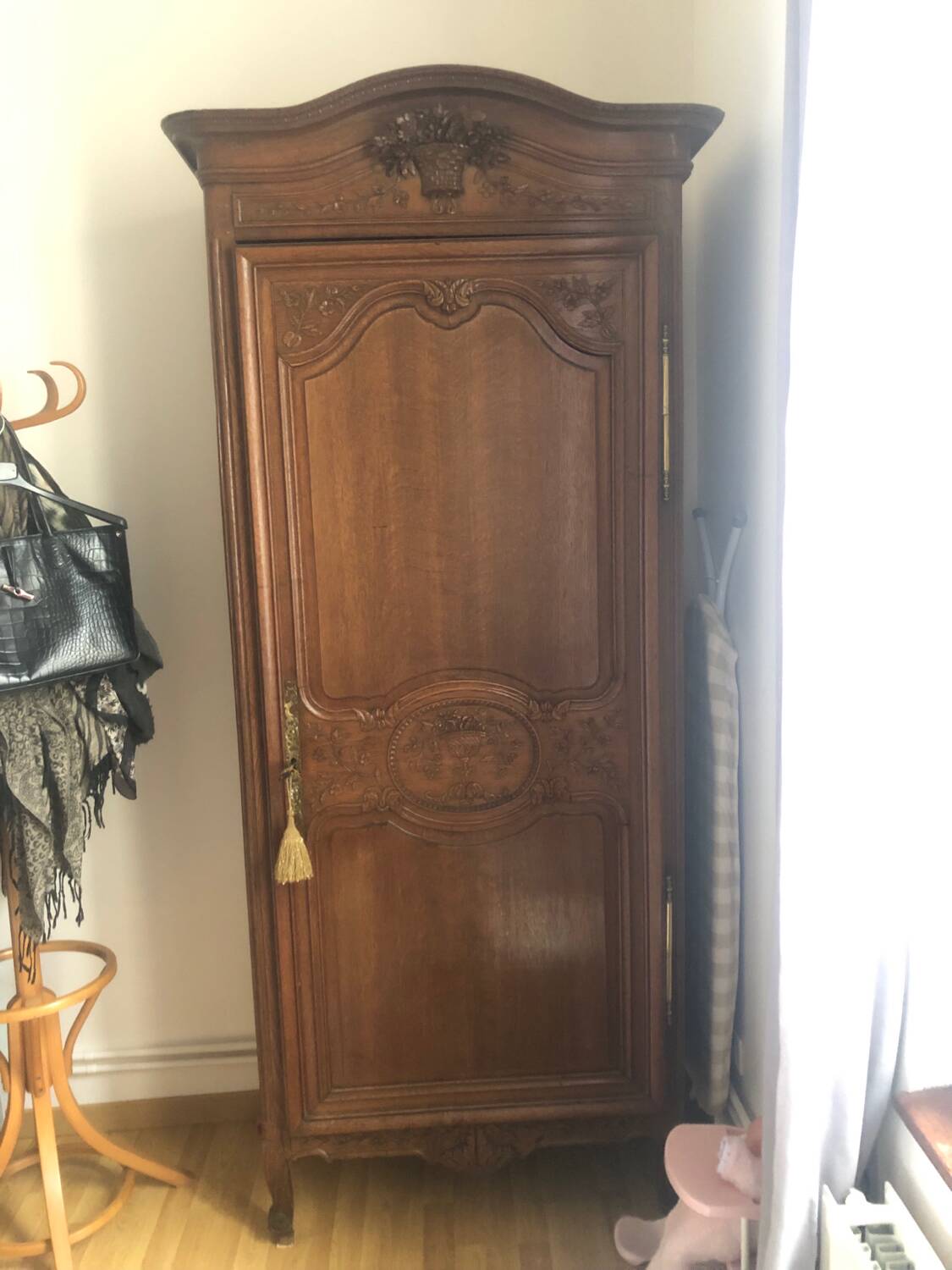 Antique solid wood wardrobe