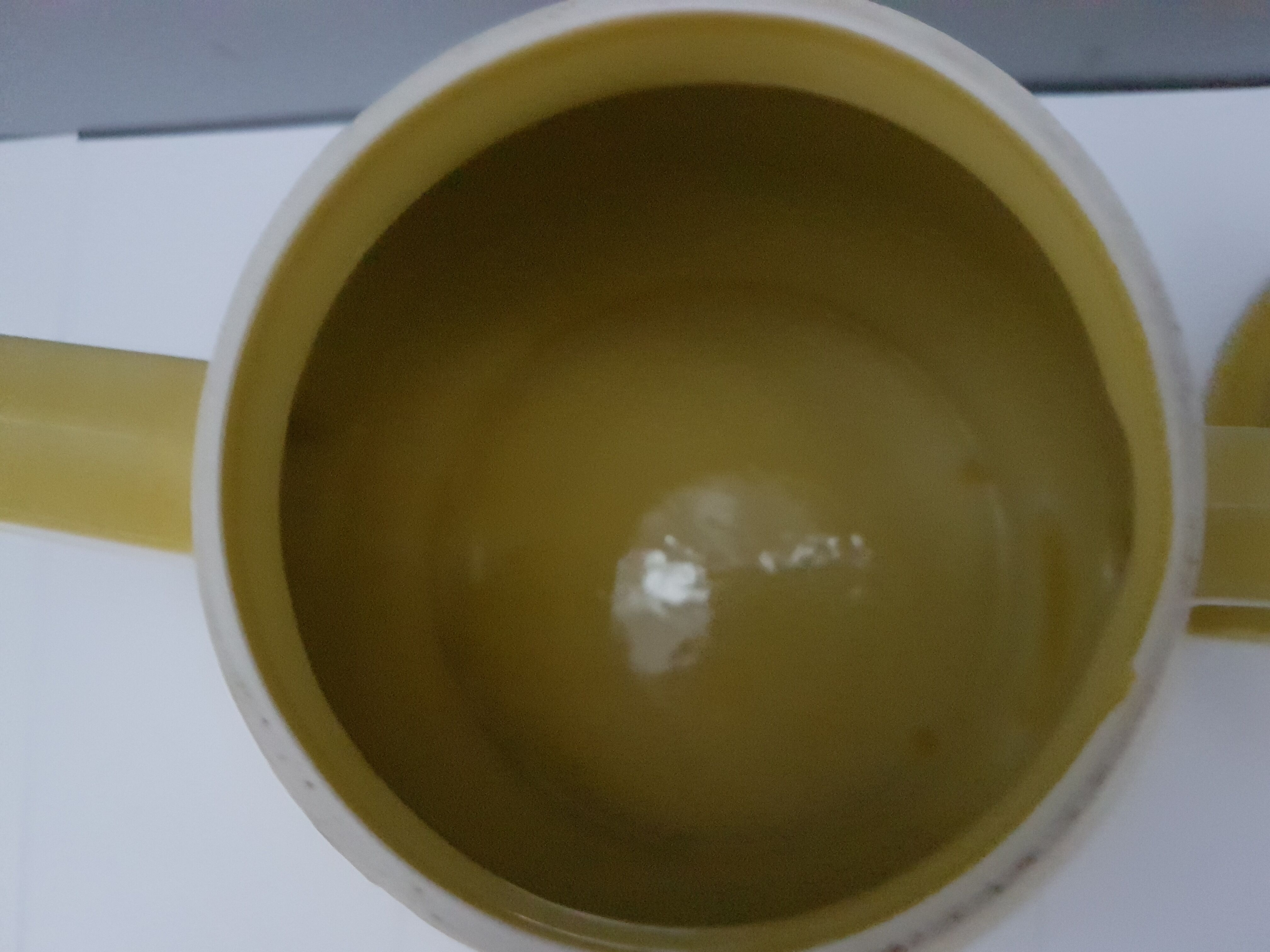 Vintage ceramic yellow coffee maker