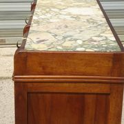 Enfilade Art Déco en noyer et plateau en marbre
