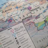 Old vintage British Isles /Benelux mdi map