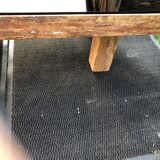 Vintage marble and smoked glass coffee table.