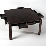 Table attribuée à Gianfranco Frattini en ébène Massacar Italie 1970