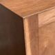 Vintage chest of drawers with compass feet, oak, original patina, 1950s