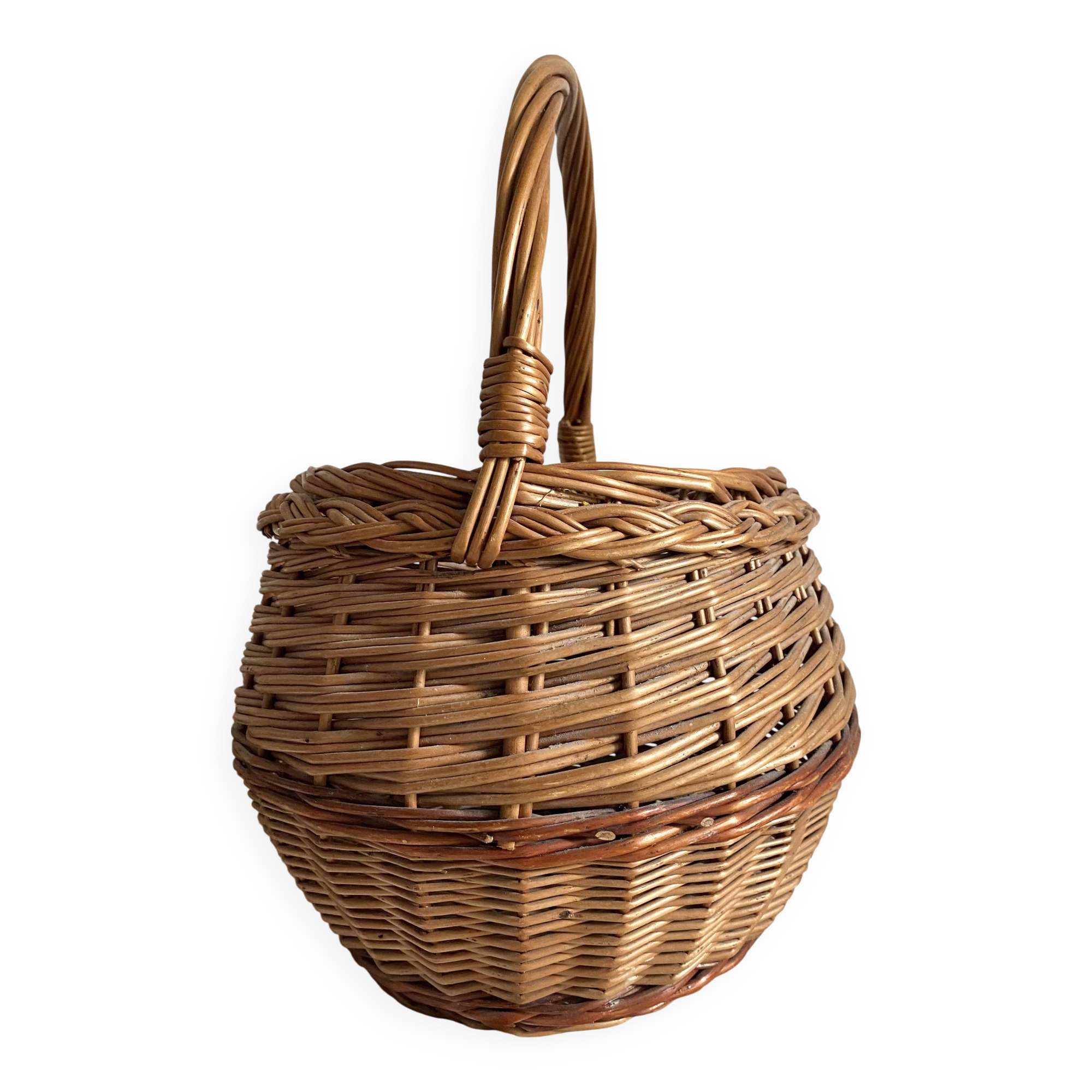 Vintage woven wicker basket