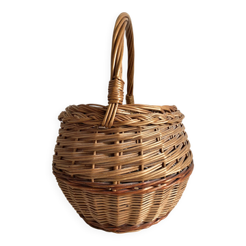 Panier vintage en osier tressé