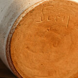Sandstone vase by Puisaye, signed Pierre Lion