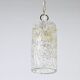 J.T. Kalmar Vienna Midcentury Textured Ice Glass Tube Brass Pendant Lamp, Austria, 1950s