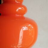 Orange opaline pendant light, 60s/70s