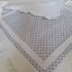 Plaid / bed throw reversible boutis white blue floral pattern brand Soleiado