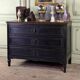 Louis XVI chest of drawers in black patinated oak, 18th century