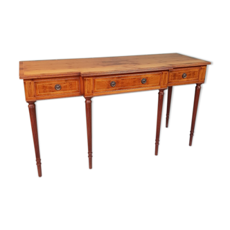Classic english Taxus veneer wall table