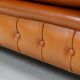 Chesterfield padded leather sofa - late 19th century