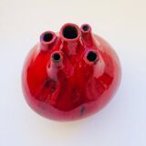 Belgian pottery spout vase by Hugria, 1960s