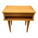 Spindle-legged bedside table from the 60s/70s.