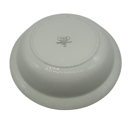 Hollow dish salad bowl Digoin Sarreguemines Cibon rose decoration