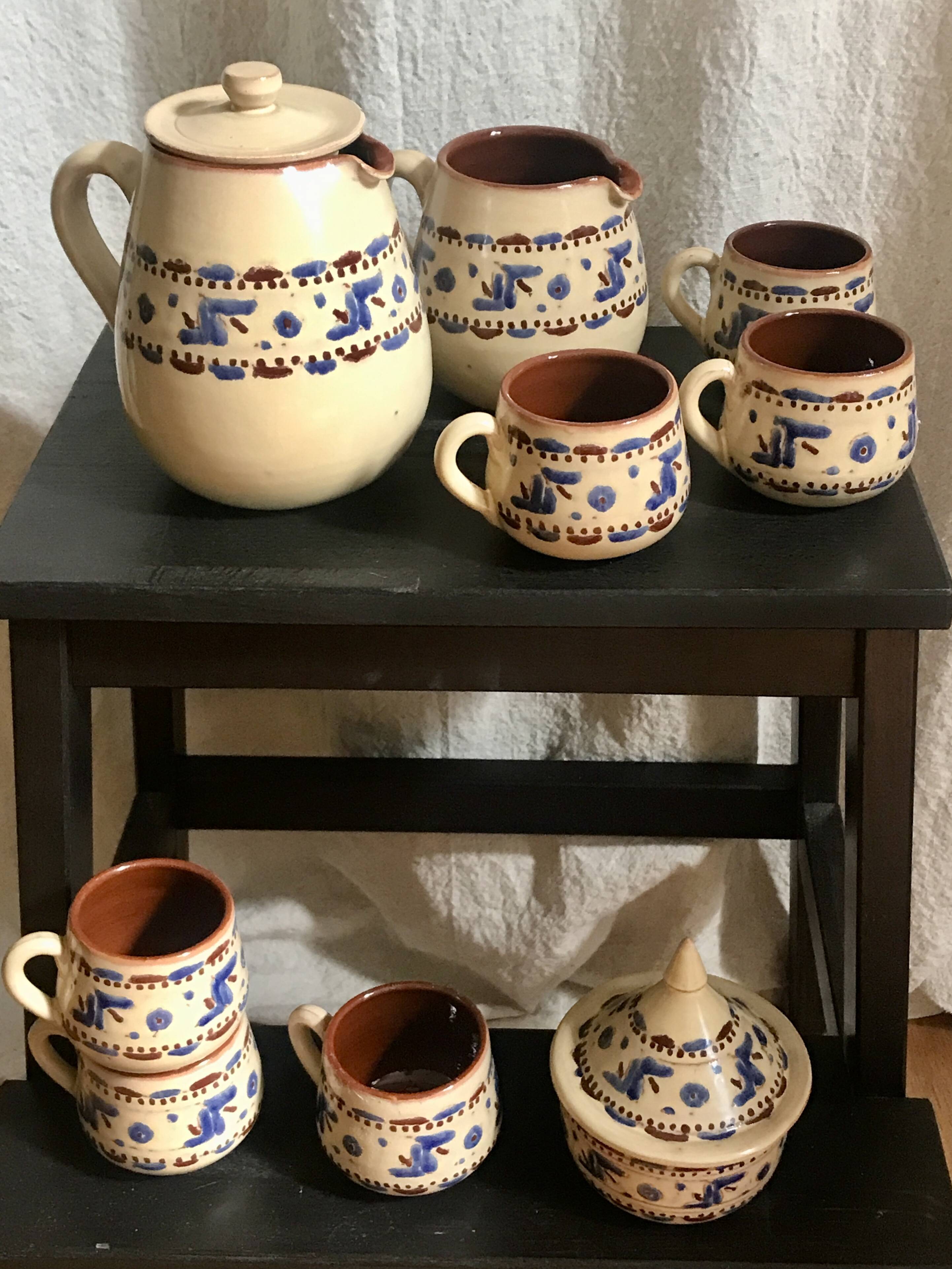 Vintage terracotta coffee service