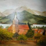 Oil painting on canvas landscape