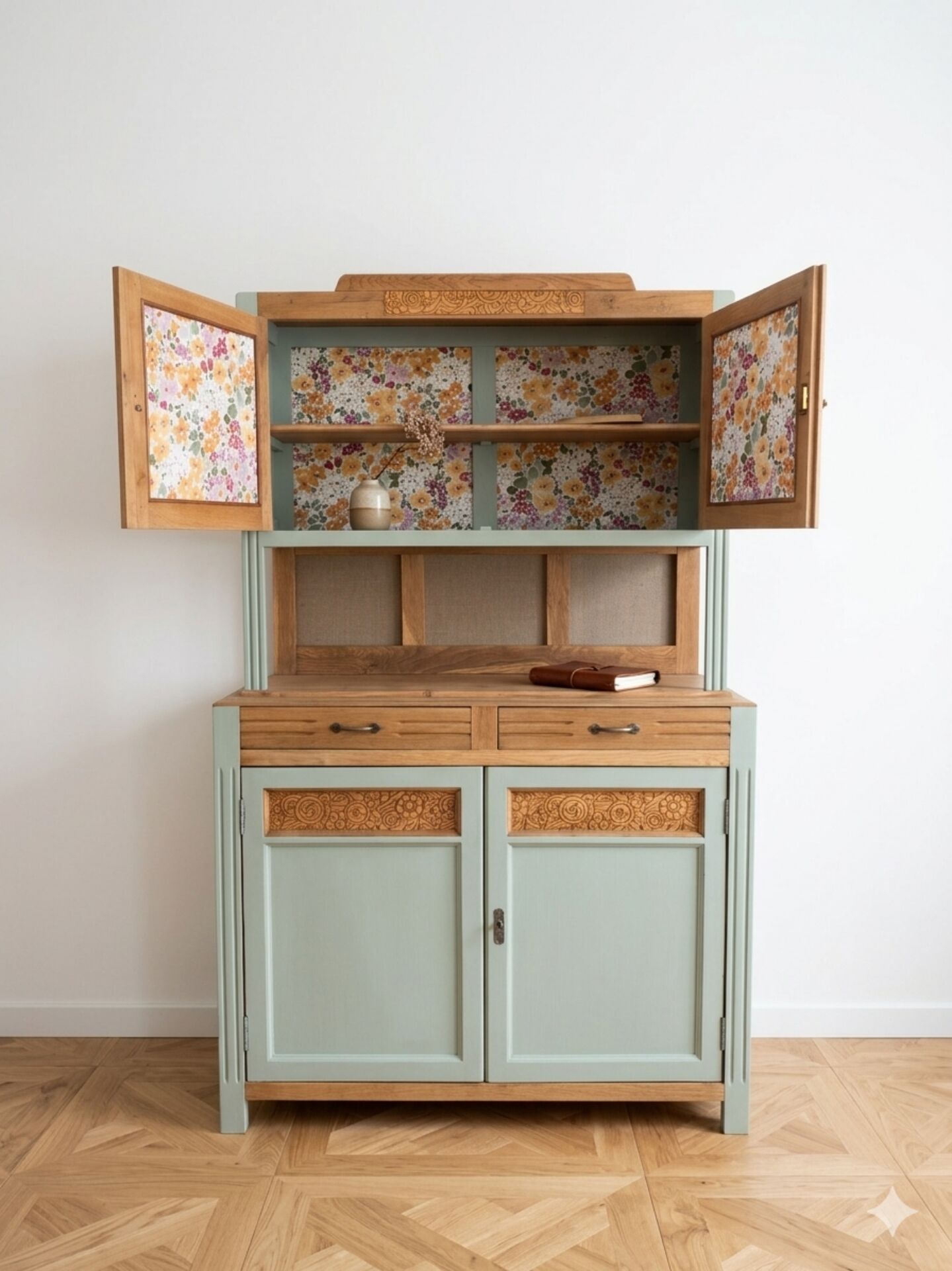 Art Deco sideboard in light oak