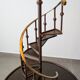 French Floor Lamp with Spiral Staircase, iron and brass, Mid-Century
