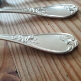 Small old silver metal spoons