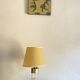 Glass lamp, brass, 2 M fabric cable, 50s lampshade