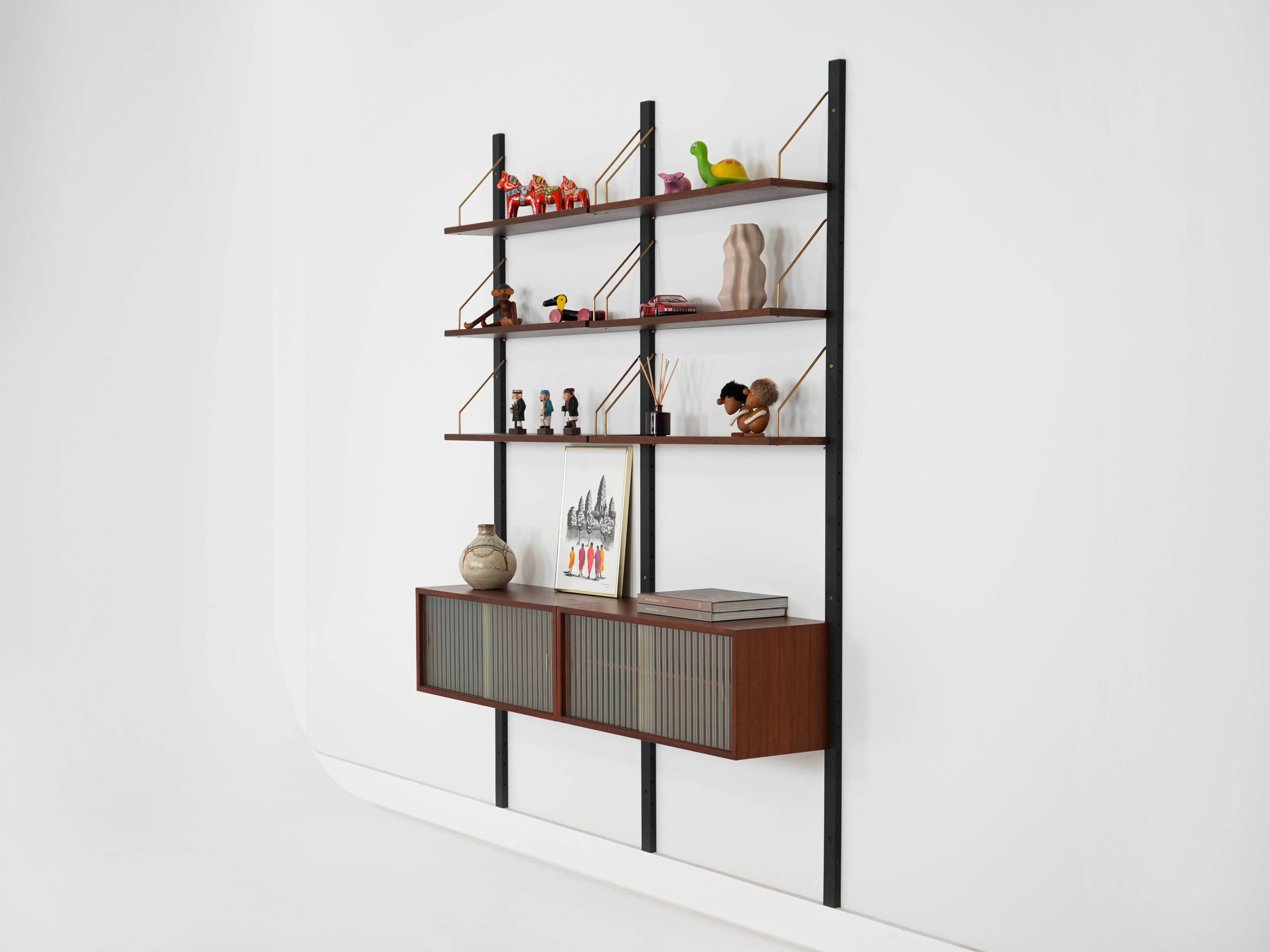 Teak shelving unit, Danish design, 1960s, made in Denmark