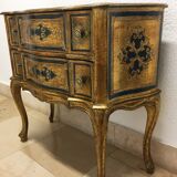 Old italian chest of drawers florentine venetian golden wood