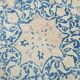 Tapis persan vintage beige et bleu à médaillon floral, 300x393 cm