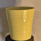 Yellow cachepot vase