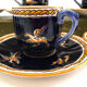 6 tasses café bleu Gien Renaissance