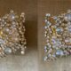 Set of 2 brass and crystal wall lights by Palwa