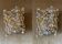 Set of 2 brass and crystal wall lights by Palwa