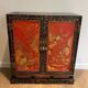 Lacquered Cabinet with Chinese Decorations, France, Art Deco, circa 1940