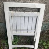 chaise  pliante blanche