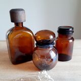 Amber glass bottles
