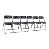 6 zebra folding chairs