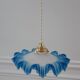 Serrated suspension in blue glass years 50-60