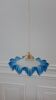 Serrated suspension in blue glass years 50-60