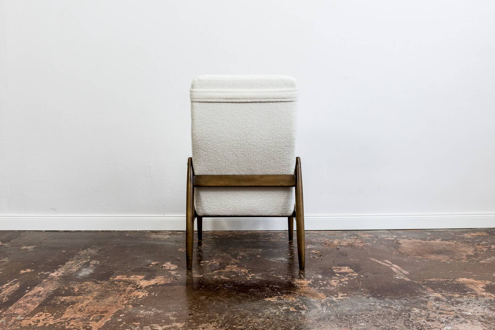 Mid Century Modern High Back Armchair By Edmund Homa, Gfm, Poland, 1960's