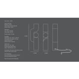 Table lamp, large model - dark gray, ceramic, contemporary work.