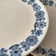 Set of 6 dessert plates Lunéville Blue Flowers – Vintage crockery