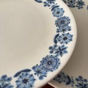Set of 6 dessert plates Lunéville Blue Flowers – Vintage crockery