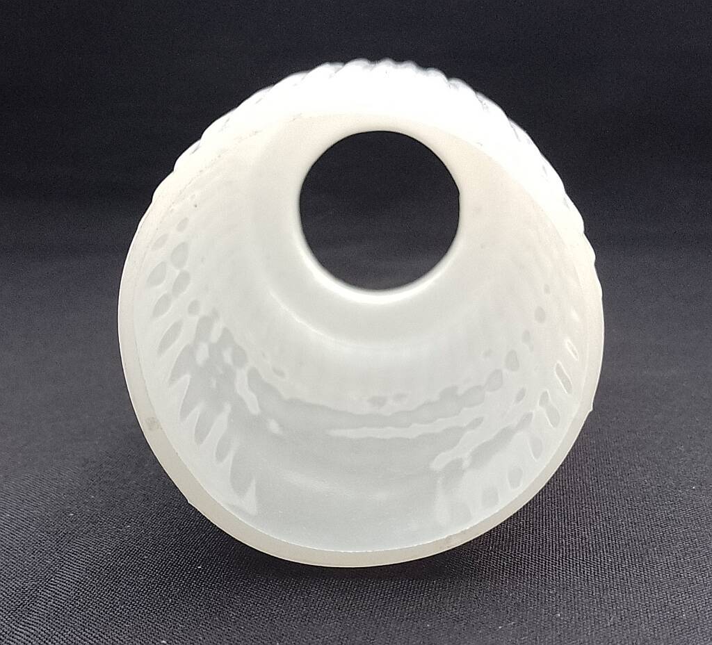 Mid Century Modern White Glass Light Shade Set of 3 Long Stripes