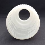 Mid Century Modern White Glass Light Shade Set of 3 Long Stripes