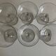 Set of 6 faceted cut crystal champagne glasses, Napoleon III style