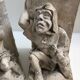 Pair of plaster bookends Gargoyles M. Brown Orléans